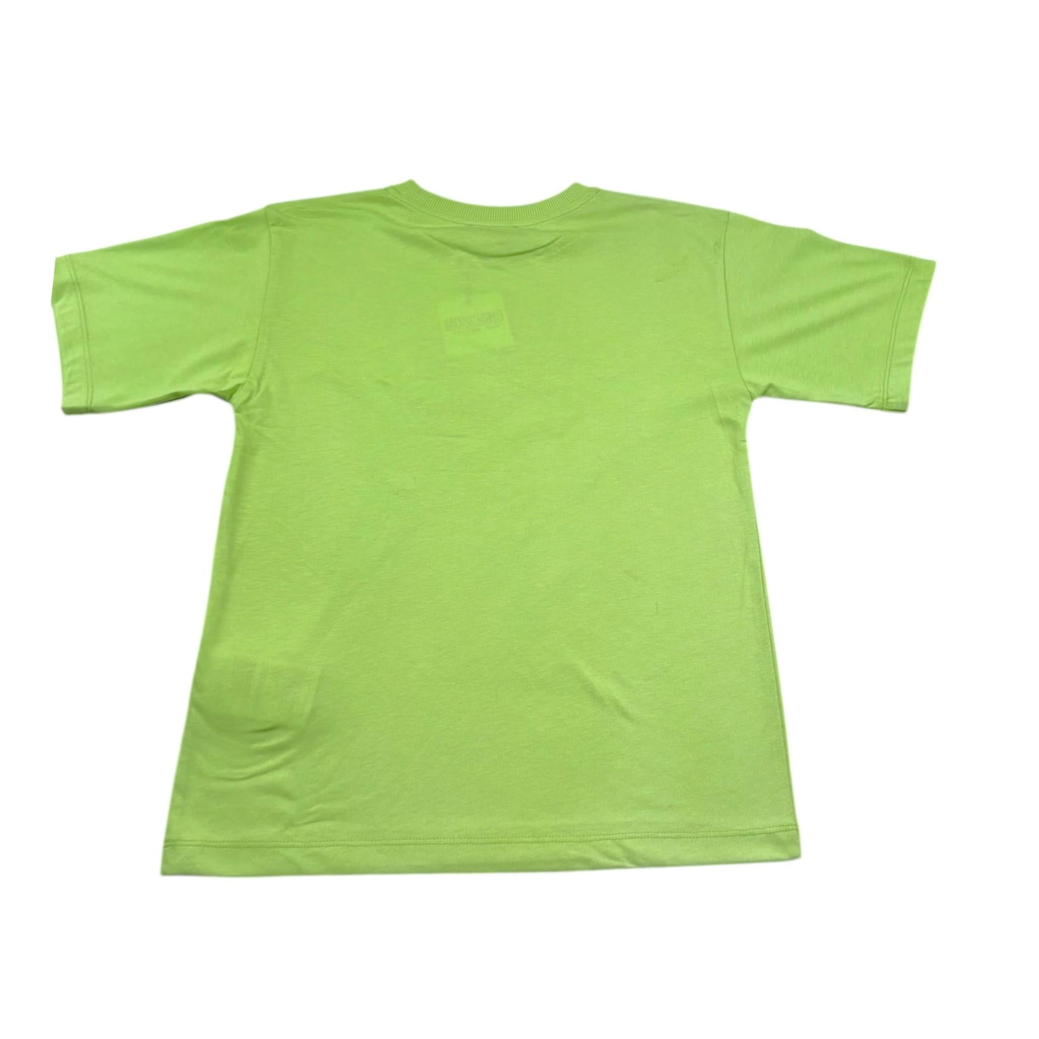 Moschino T-Shirt Girocollo Tinta Unita con Stampa per Bambino H5M05G VERDE MOSCHINO 
