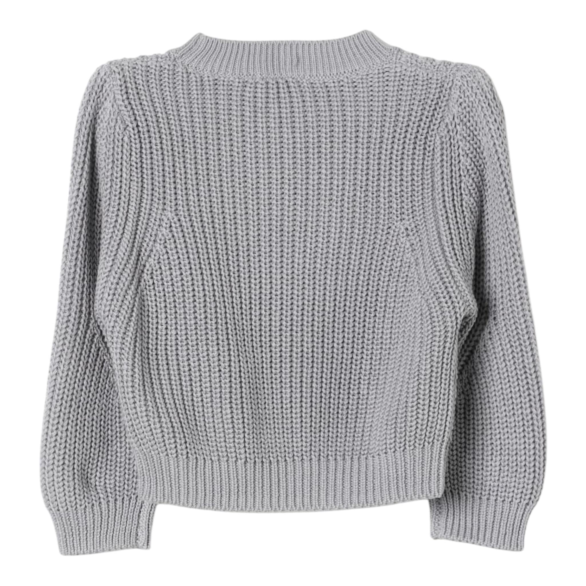 IL GUFO maglia tinta unita con trecce Grigio per Bambina A24MA452EM109 GRIGIO IL GUFO 