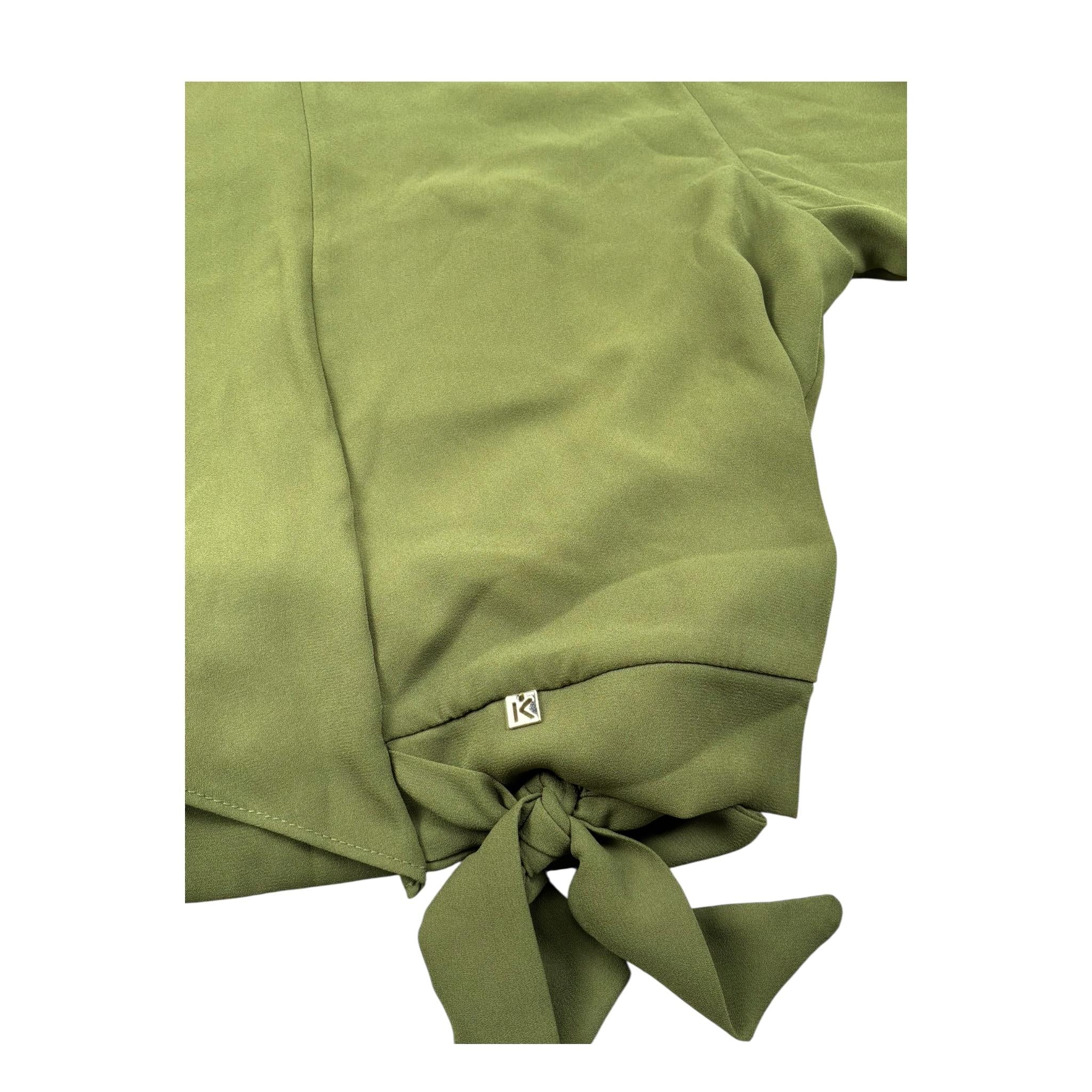 Kocca Camicia Mezza Manica Tinta Unita per Bambina TAMAJAL VERDE Kocca 