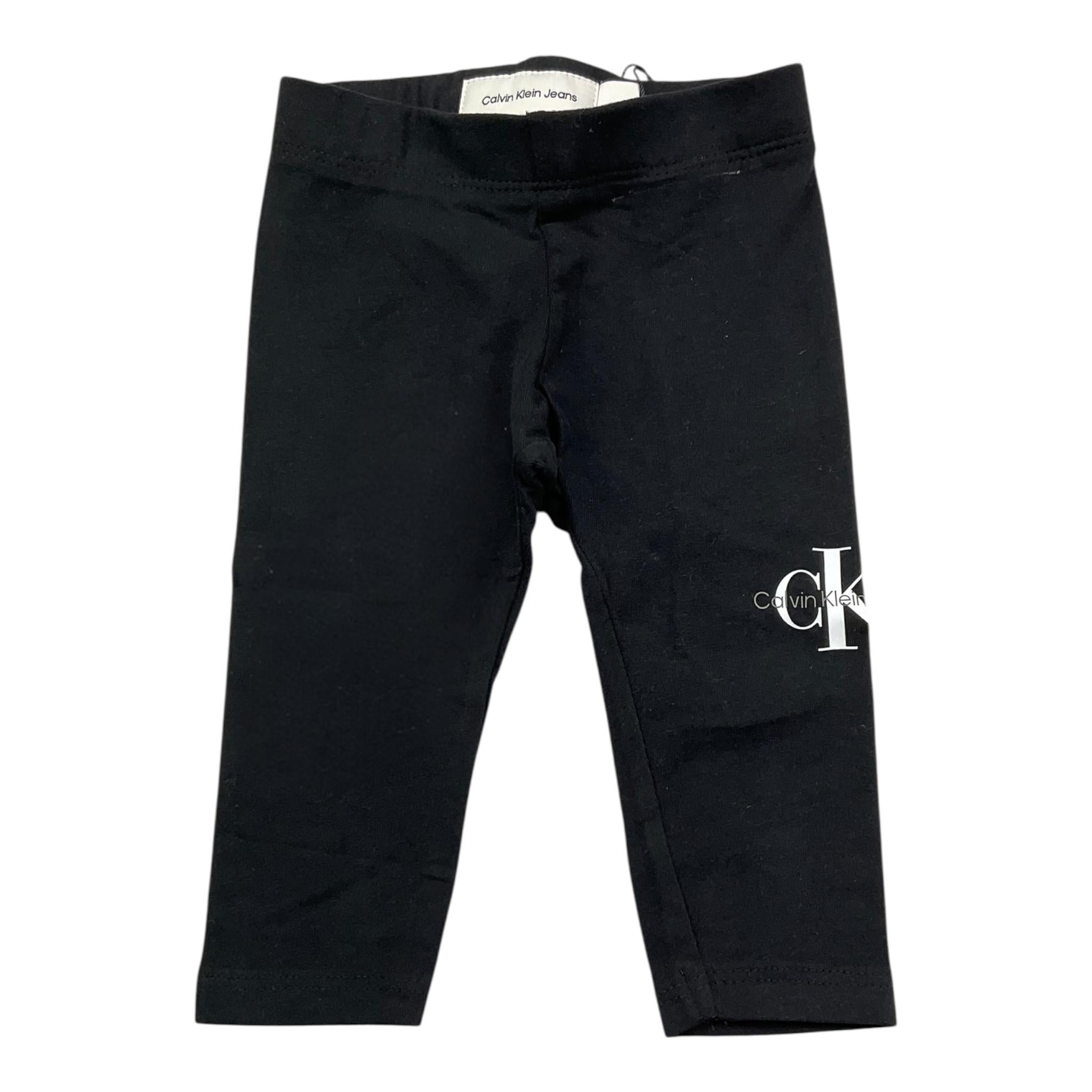 Calvin Klein Leggins Tinta Unita con Elastico In Vita per Bambina IN0IN00081 NERO CALVIN KLEIN 