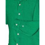 Saint Barth Camicia Manica Lunga Tinta Unita Collo Coreano per Bambino CMSNT VERDE SAINT BARTH 