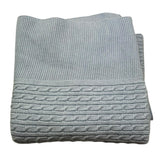 MAC ILUSIO'N coperta tinta unita con ricami Azzurro per Neonato TO77 AZZURRO MAC ILUSIO'N 