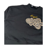 HATE LOVE completo  2 pezzi felpa-pantalone tuta palazzo Nero per Bambina OJCM00499 NERO HATE LOVE 