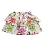 Janice Gonna Tinta Unita con Fantasia Fiori per Bambina JN801B BIANCO JANICE 