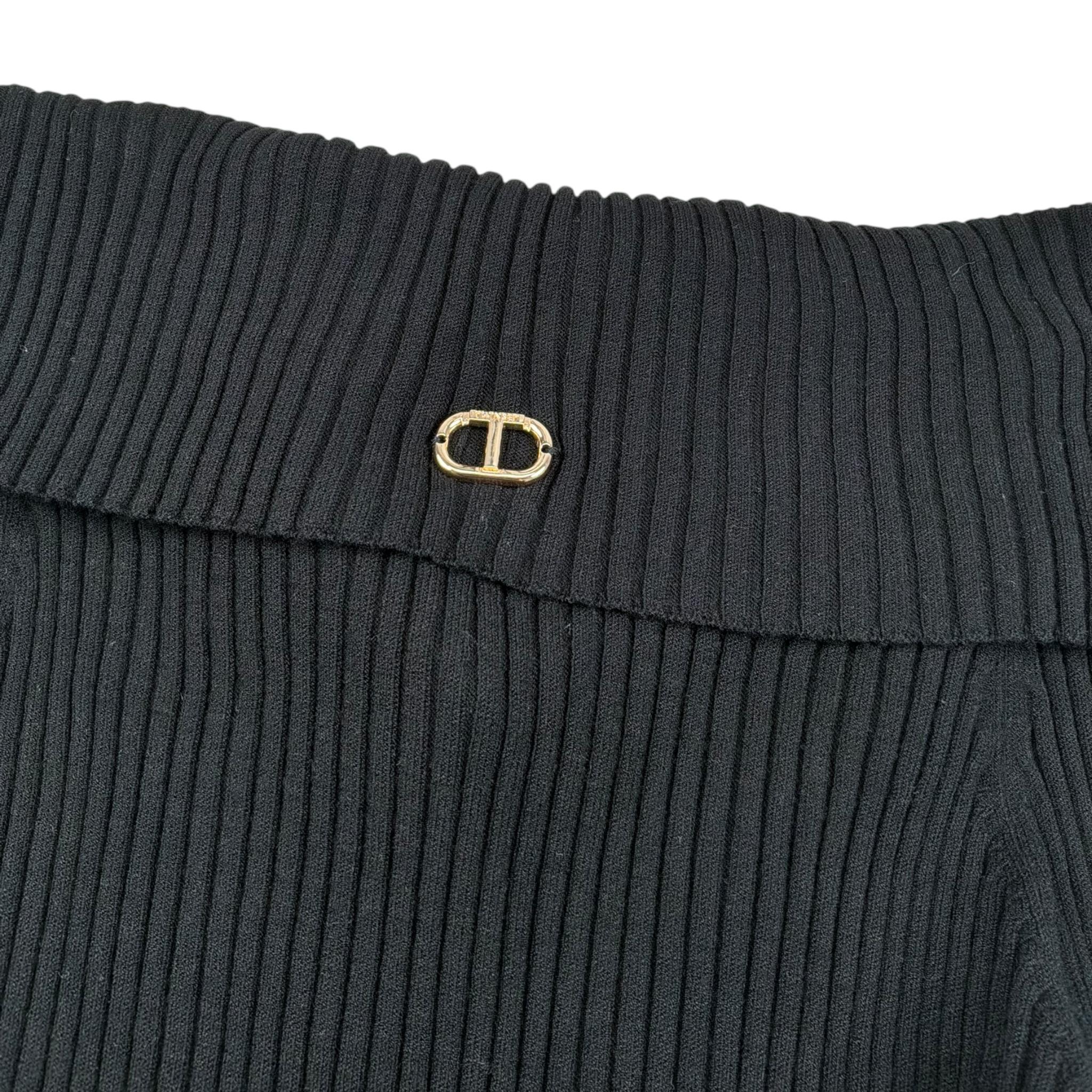 Twinset Maglia Tinta Unita Scollo A Barca per Bambina 251GJ3412 NERO TWINSET 