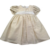 Le Bebe Abito Mezza Manica Tinta Unita con Cinturino per Neonata LBG6324 BEIGE LE BEBE 