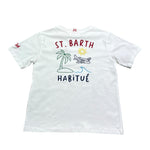 Saint Barth T-Shirt Girocollo Tinta Unita con Stampa per Bambino 00320L BIANCO SAINT BARTH 
