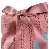 Juliana Coperta tinta unita con Fiocco Rosa per Neonata 25011 ROSA JULIANA 