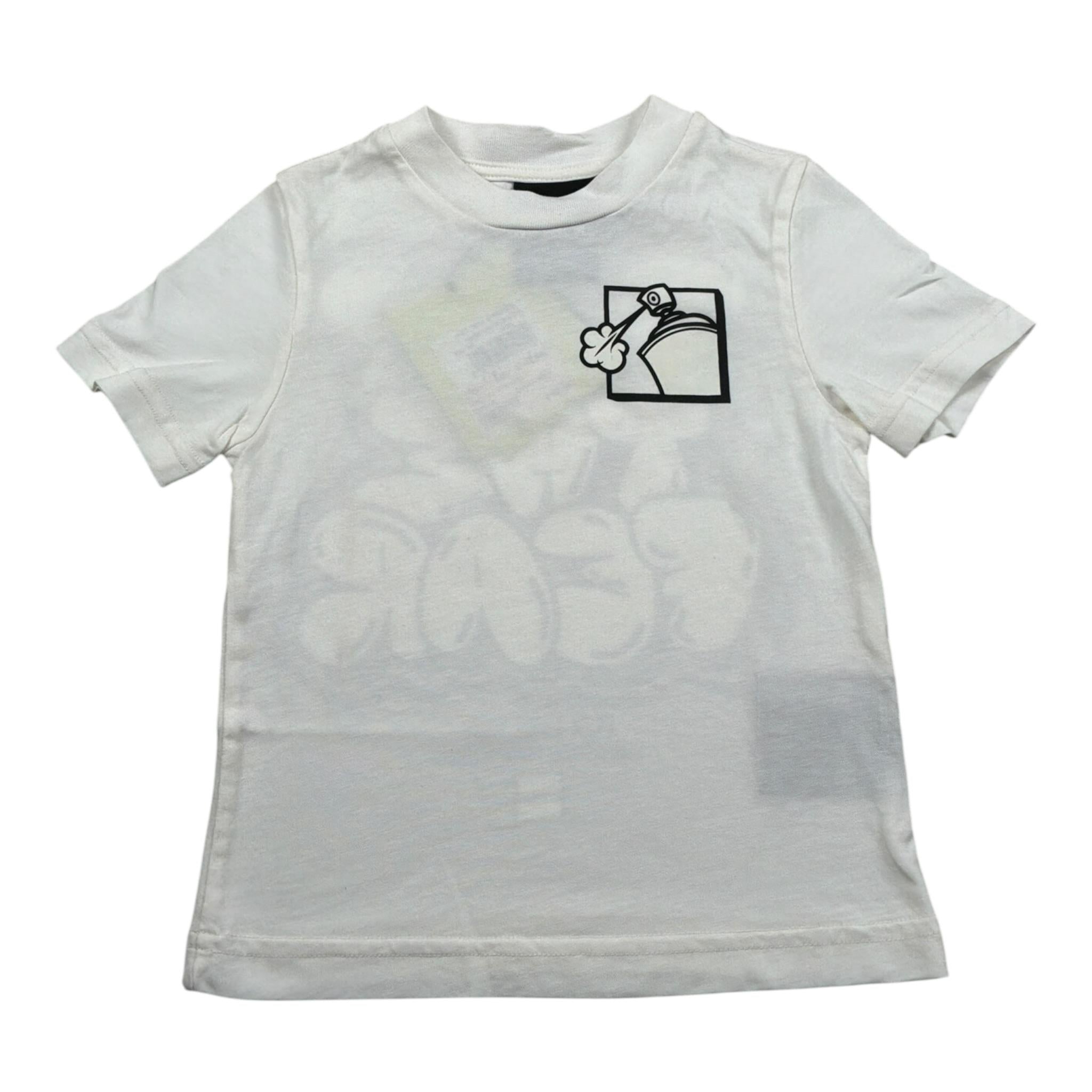 Outhere T-Shirt Girocollo tinta unita con Stampe Bianco per Bambino EOTJ44AE80 BIANCO OUTHERE 