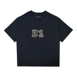 Emporio Armani T-Shirt Girocollo Tinta Unita con Logo per Bambina 3D4TJ6 BLU EMPORIO ARMANI 