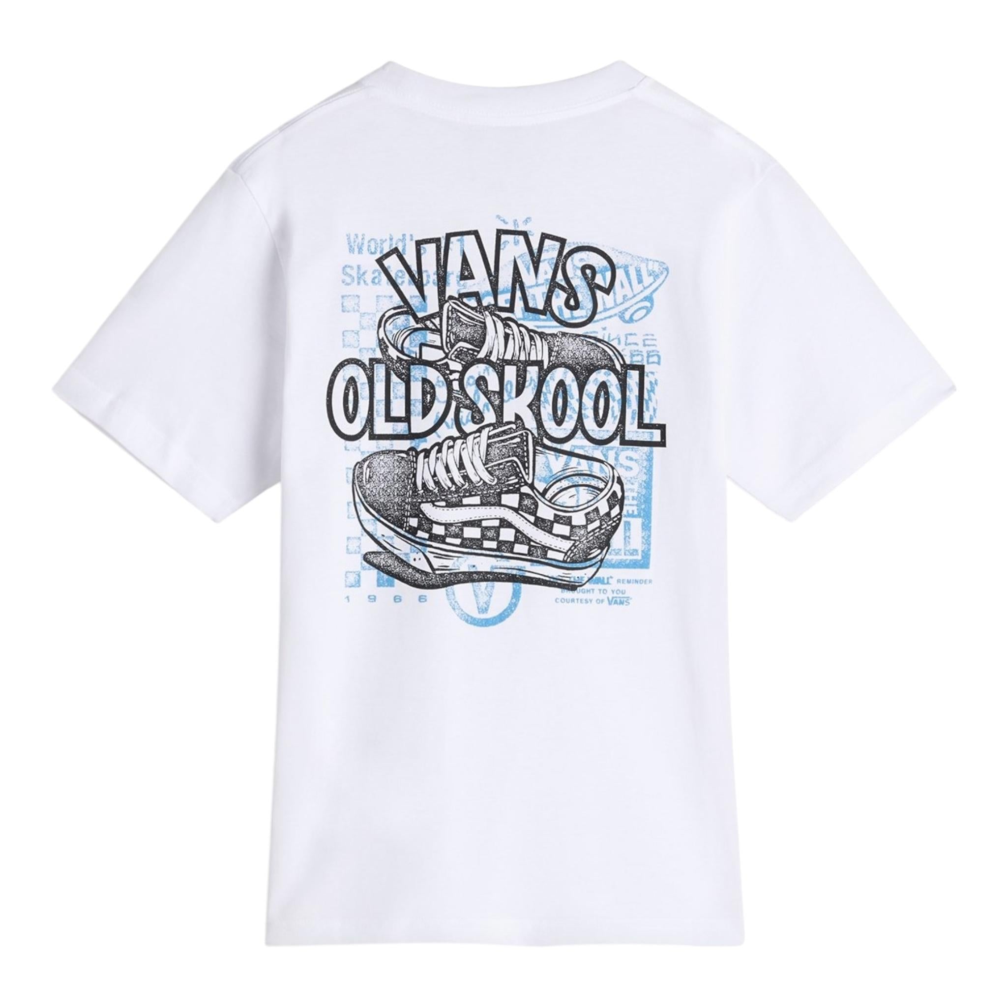 Vans T-Shirt Girocollo Tinta Unita con Stampa per Bambino VN000MKUWHT BIANCO VANS 