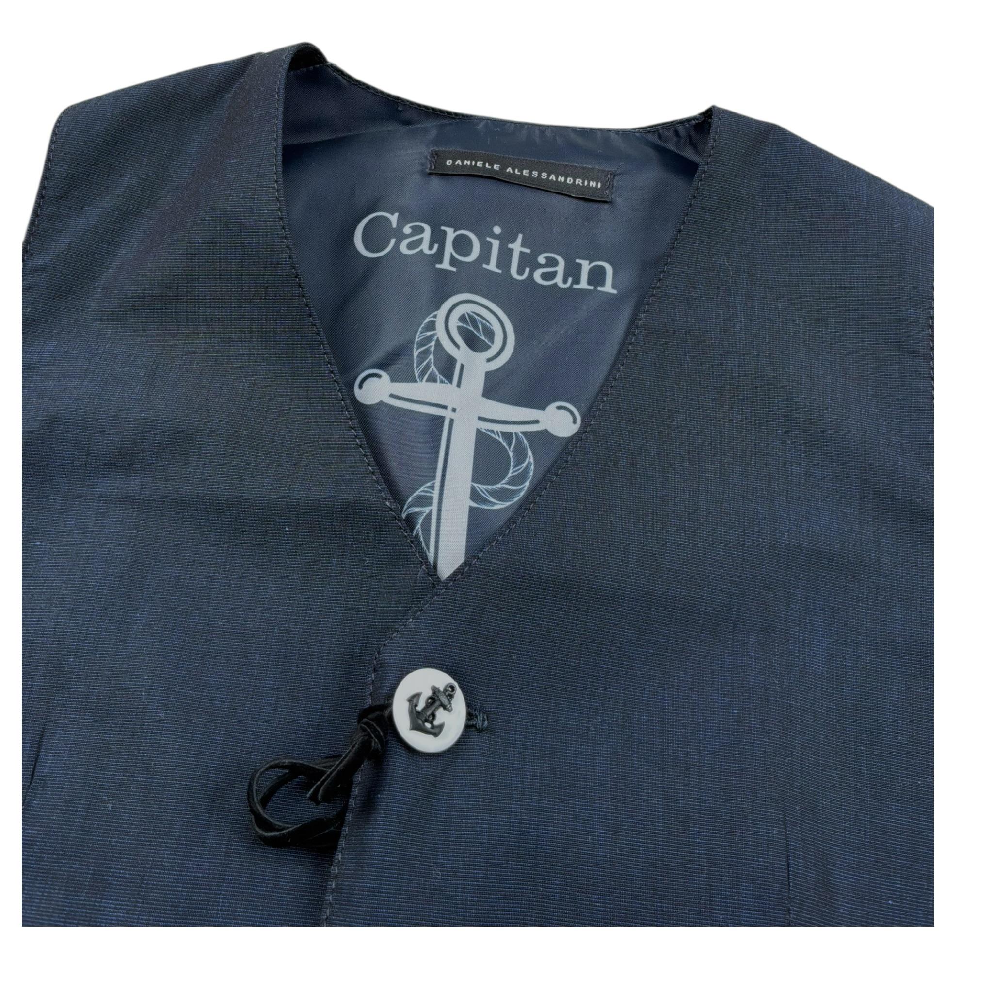 Daniele Alessandrini Gilet Tinta Unita per Neonato 1296B00165 BLU DANIELE ALESSANDRINI 