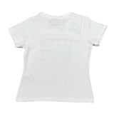 Marc Ellis T-Shirt Girocollo Tinta Unita con Brillantini per Bambina JMJTS16946 BIANCO MARC ELLIS 
