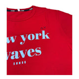 Sun68 T-Shirt Girocollo Tinta Unita con Stampa per Bambino T32305J ROSSO SUN68 