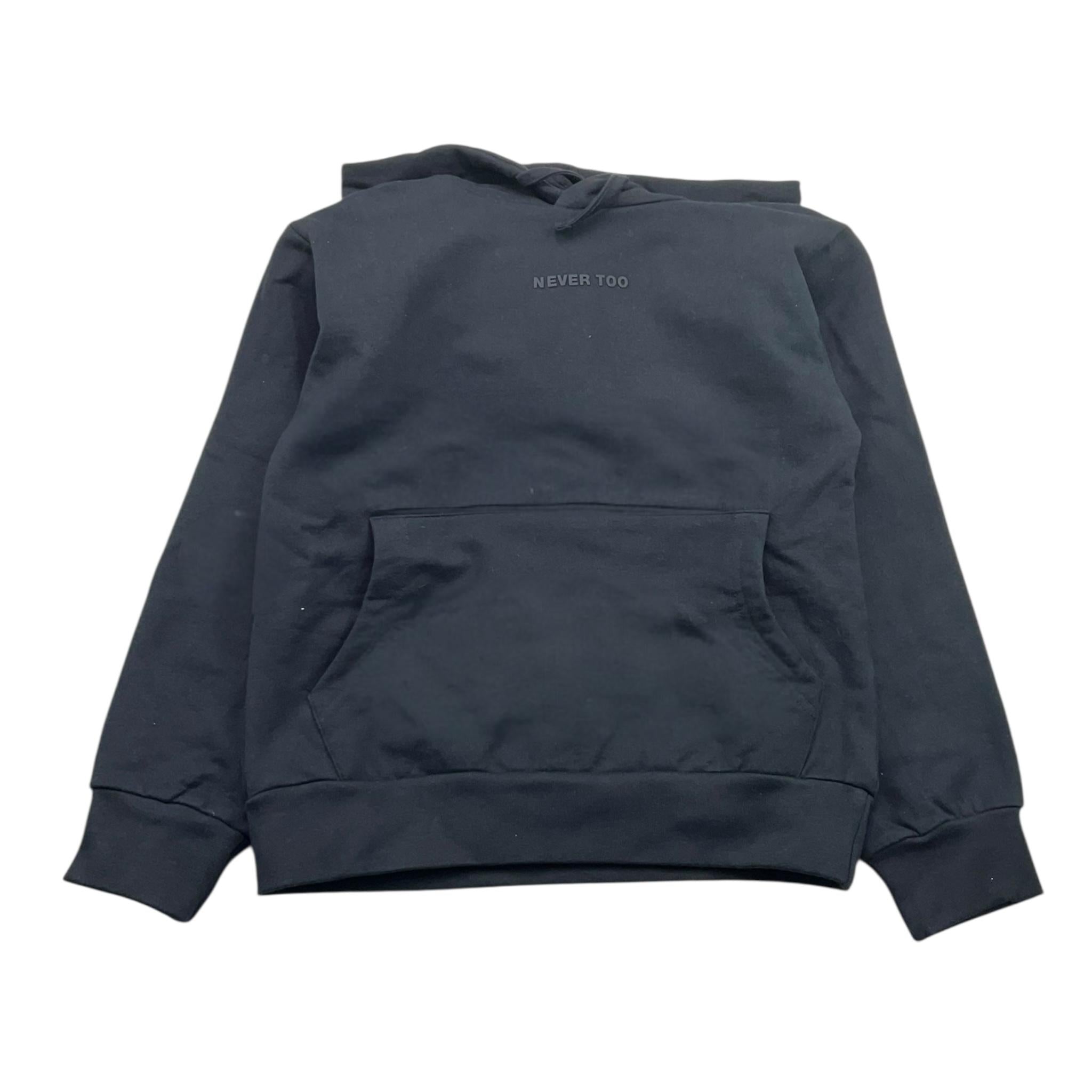 NEVER TOO felpa chiusa girocollo tinta unita con cappuccio Nero per Bambino NT20181R NERO NEVER TOO 