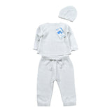 Mac Ilusio'N Completo 3 Pezzi Maglia-Pantalone-Cappello per Neonato BAS05V25 BIANCO MAC ILUSIO'N 