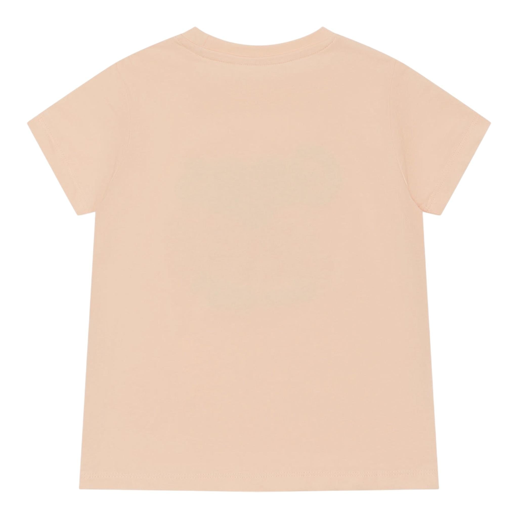 Guess T-Shirt Girocollo Tinta Unita con Stampa per Neonata K5RI06K6YW4 ROSA GUESS 