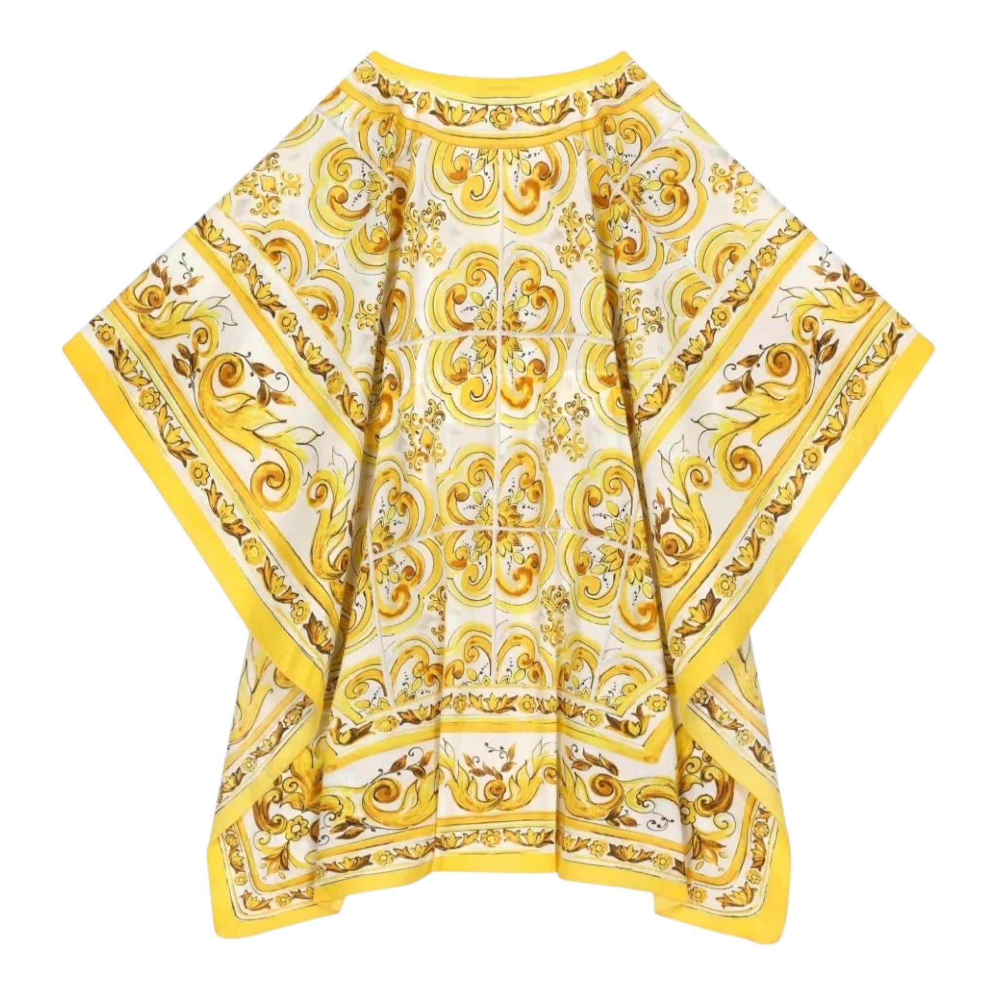 Dolce & Gabbana Camicia Modello Kimono Tinta Unita con Fantasia per Bambina LB7A17 BIANCO DOLCE & GABBANA 