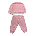 Moschino Completo 2 Pezzi Felpa-Pantalone Tinta Unita per Neonata MSK039 ROSA MOSCHINO 