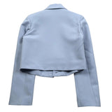 Vicolo Giacca Tinta Unita Crop per Bambina 3145JY00084 CELESTE VICOLO 