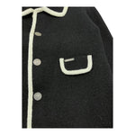 MARAE KIDS cappotto tinta unita con profili in contrasto Nero per Bambina 3326 NERO MARAE KIDS 