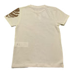 M+E' T-Shirt Girocollo Tinta Unita con Stampe per Neonato UEM0484 PANNA M+E' 