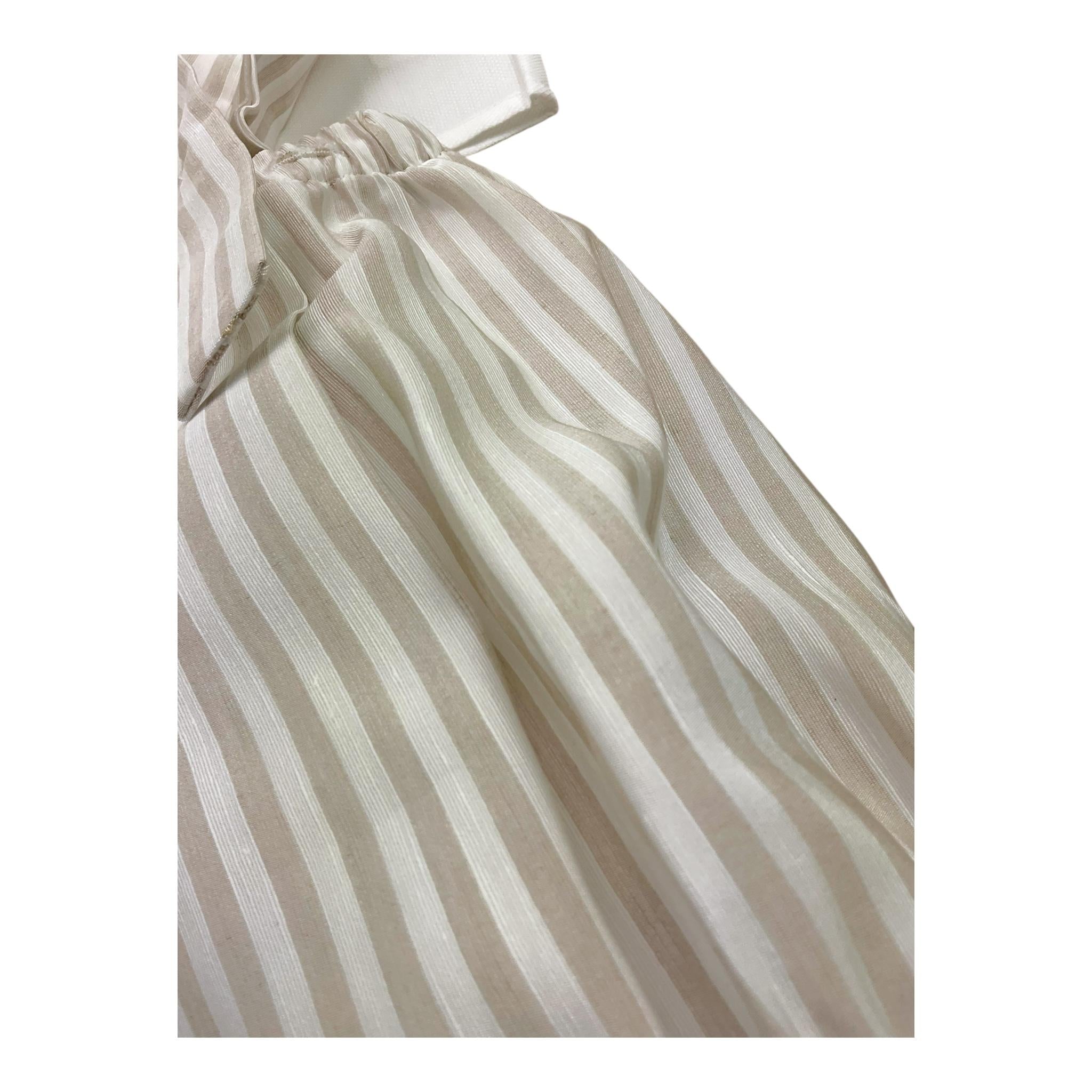 Colibri Completo 2 Pezzi Salopette-Camicia Fantasia A Righe Bicolore per Neonato 2CCTCP2B BIANCO/BEIGE COLIBRI 