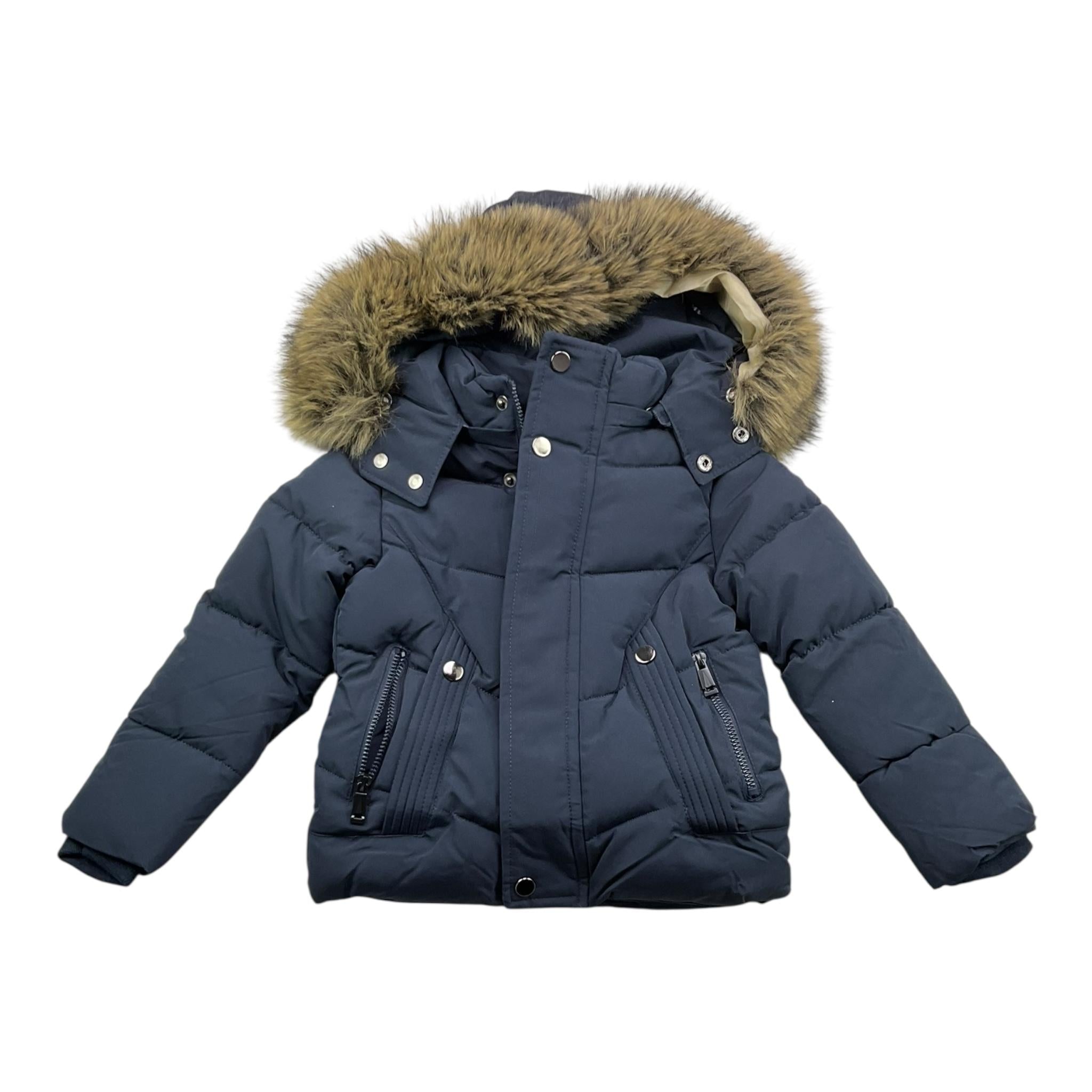 URCHIN giubbino tinta unita con zip e cappuccio Blu per Neonato YC3153 BLU URCHIN 