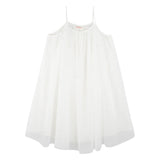 Billieblush Abito Tinta Unita A Bretelline con Tulle per Bambina U21131 BIANCO BillIEBLUSH 