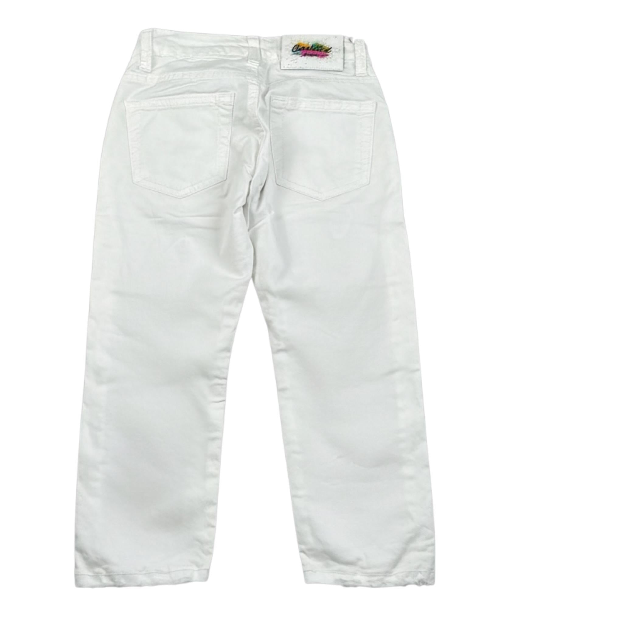 Clochard Jeans tinta unita con Strappi Bianco per Neonato 008N BIANCO CLOCHARD 