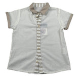 New Gereration Camicia Mezza Manica tinta unita Panna per Bambino 22161 PANNA NEW GERERATION 