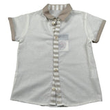 New Gereration Camicia Mezza Manica tinta unita Panna per Bambino 22161 PANNA NEW GERERATION 