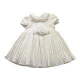 MONNALISA abit tinta unita con applicazioni mezza manica Panna per Neonata 73B902 PANNA MONNALISA 