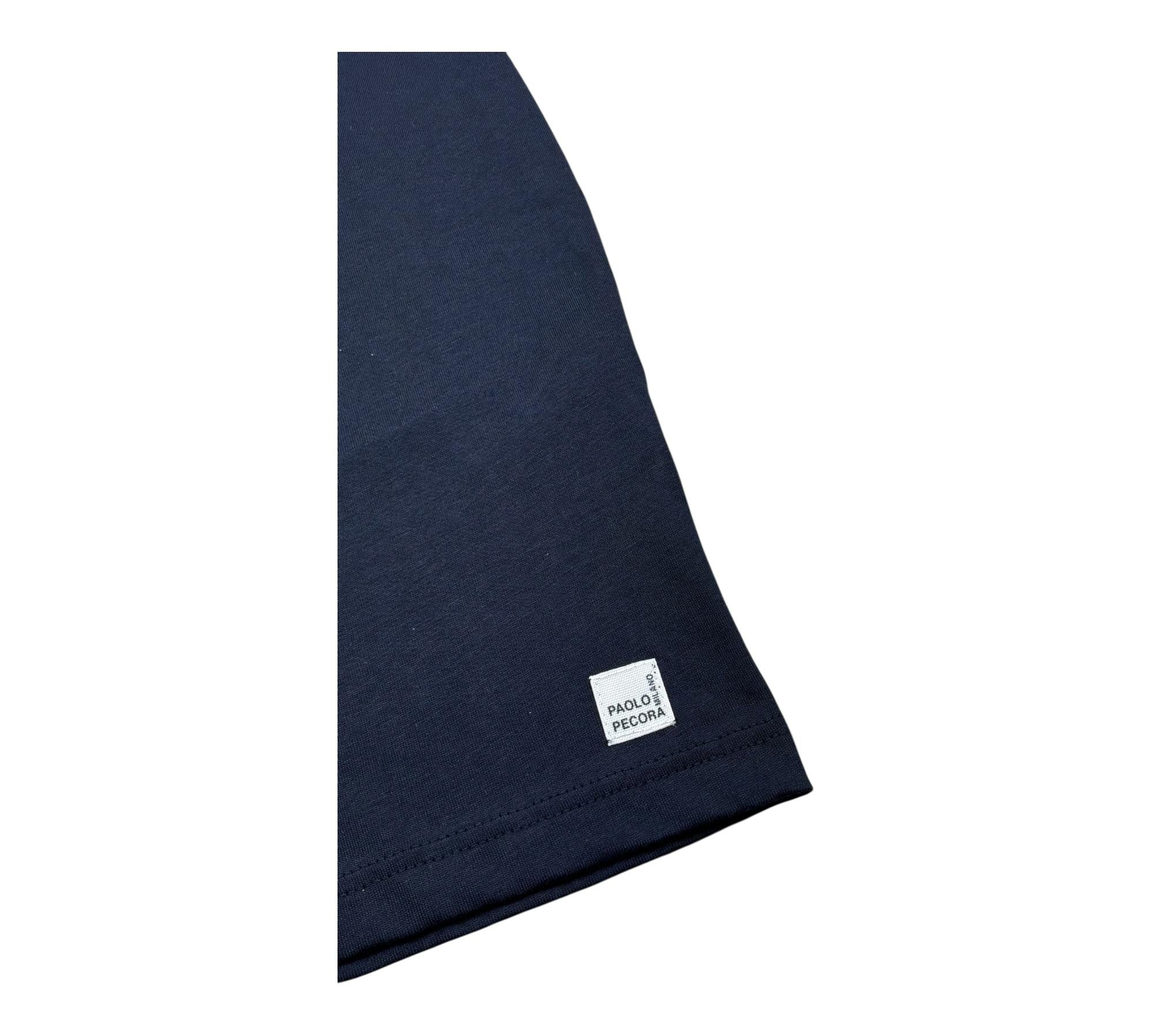 Paolo Pecora T-Shirt Tinta Unita con Cappuccio per Bambino PP4352 BLU PAOLO PECORA 