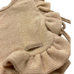 CALAMARO gilet tinta unita con balze Sabbia per Neonata 14015 SABBIA CALAMARO 