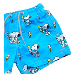 Saint Barth Costume Modello Boxer Tinta Unita con Stampa per Bambino SNOOPYY AZZURRO SAINT BARTH 