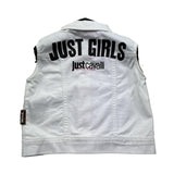 Just Cavalli Smanicato In Denimtinta Unita per Bambino JGP26037GT BIANCO JUST CAVALLI 