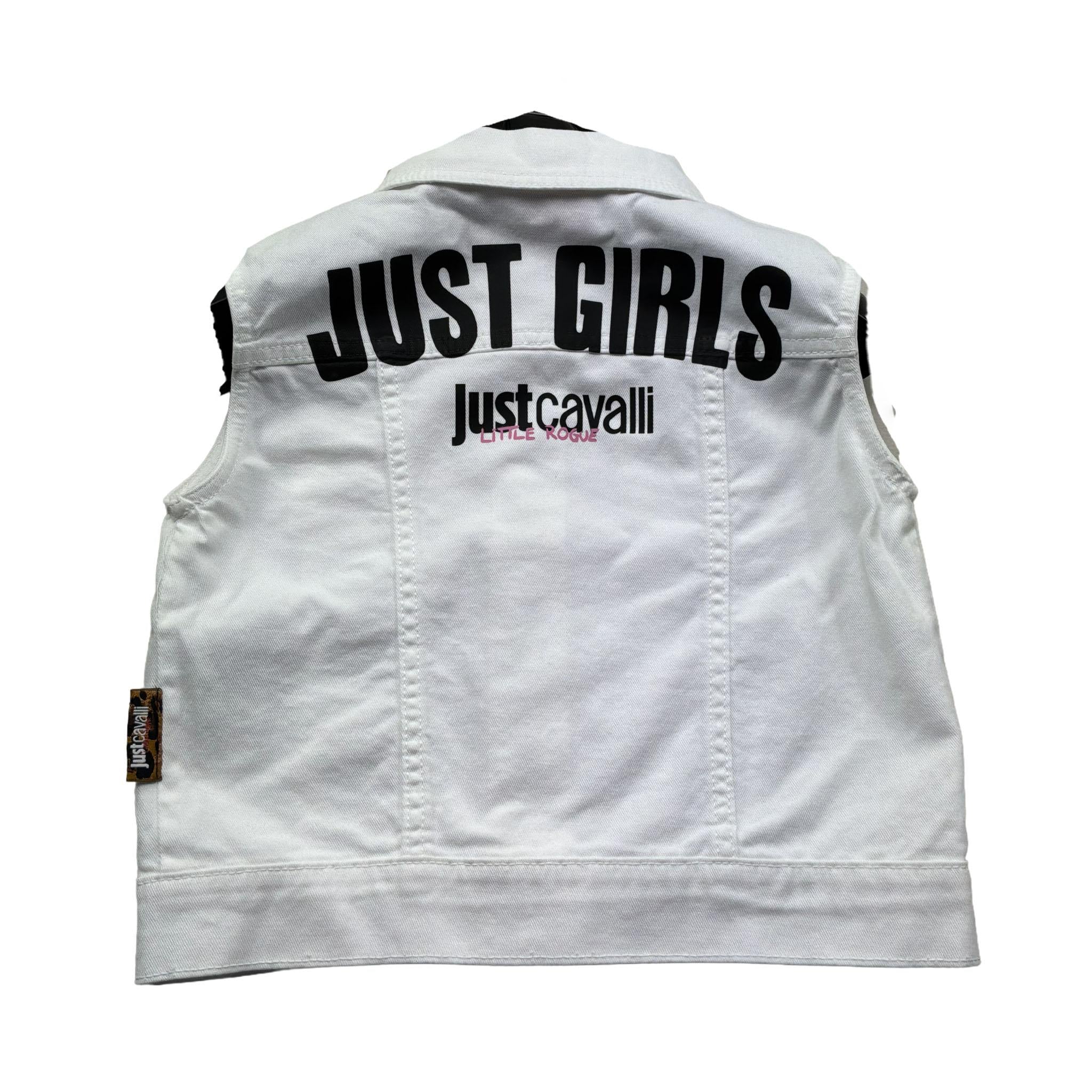Just Cavalli Smanicato In Denimtinta Unita per Bambino JGP26037GT BIANCO JUST CAVALLI 