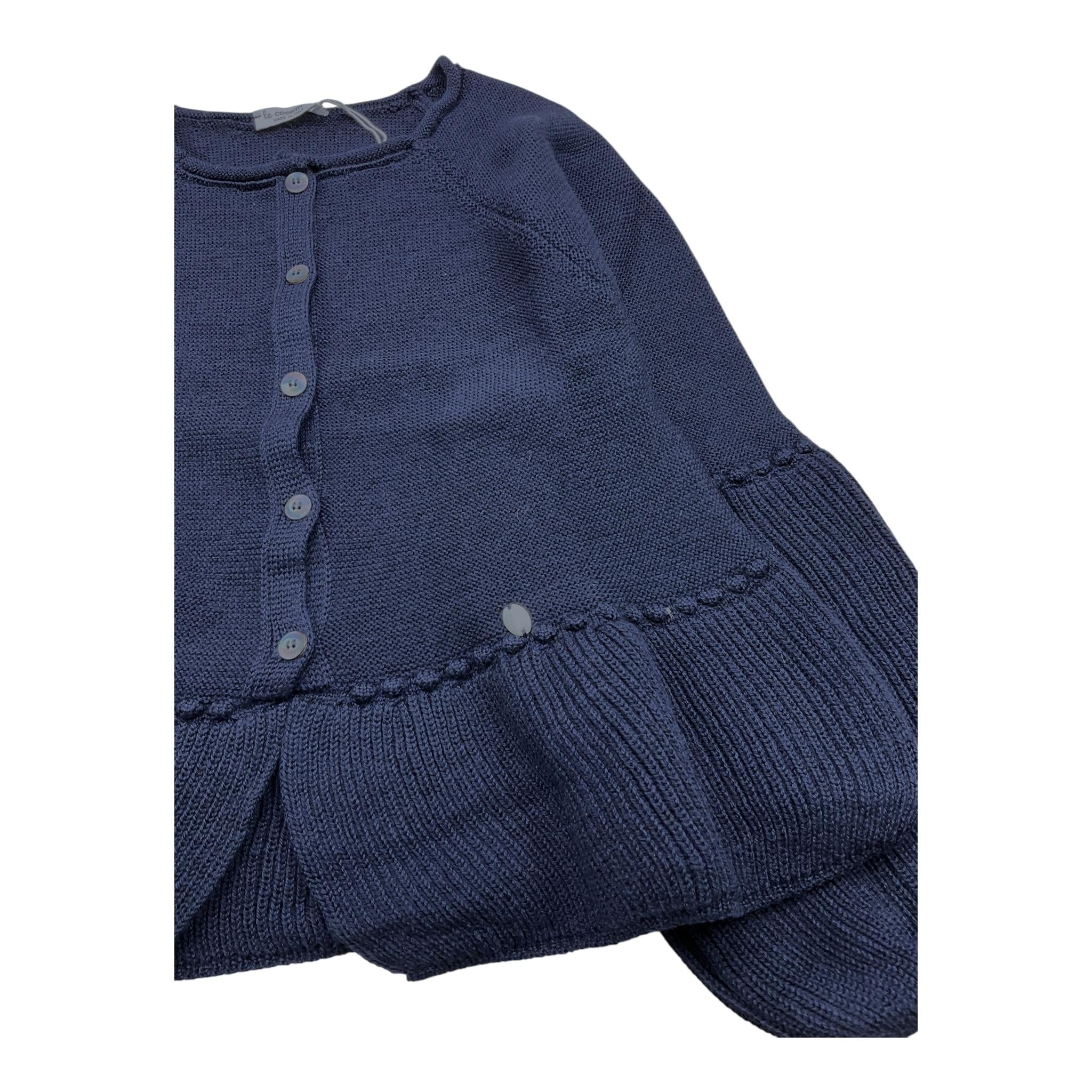 LE COCONNE cardigan tinta unita Blu per Bambina LCN1249 BLU LE COCONNE 