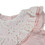 Babyvip Abito Giromanica Tinta Unita con Colletto per Neonata T1394 ROSA BABYVIP 