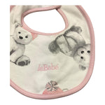 LE BEBE' bavetta tinta unita con stampa orsi Bianco per Neonata LBG6001 BIANCO LE BEBE' 