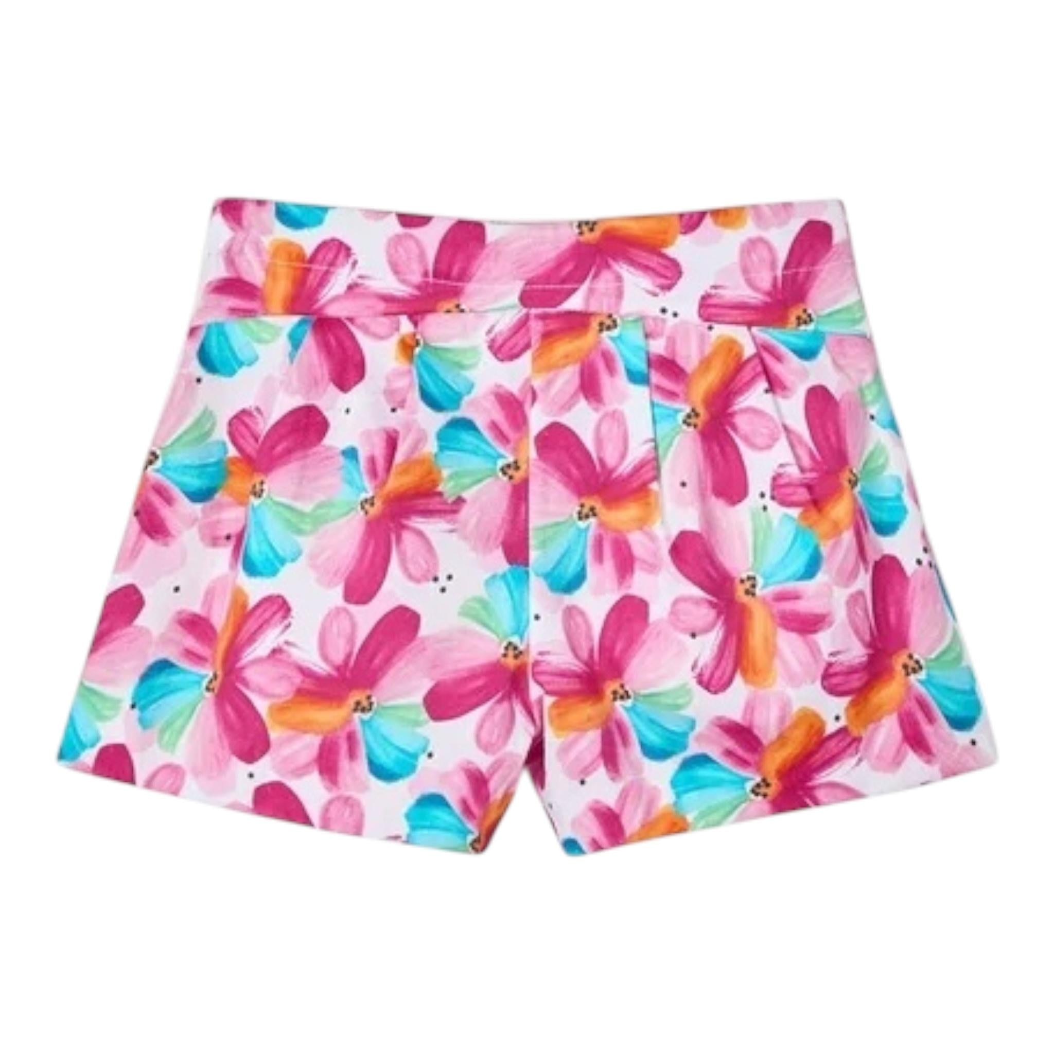 Mayoral Short Tinta Unita con Fantasia per Bambina 3905J BIANCO MAYORAL 