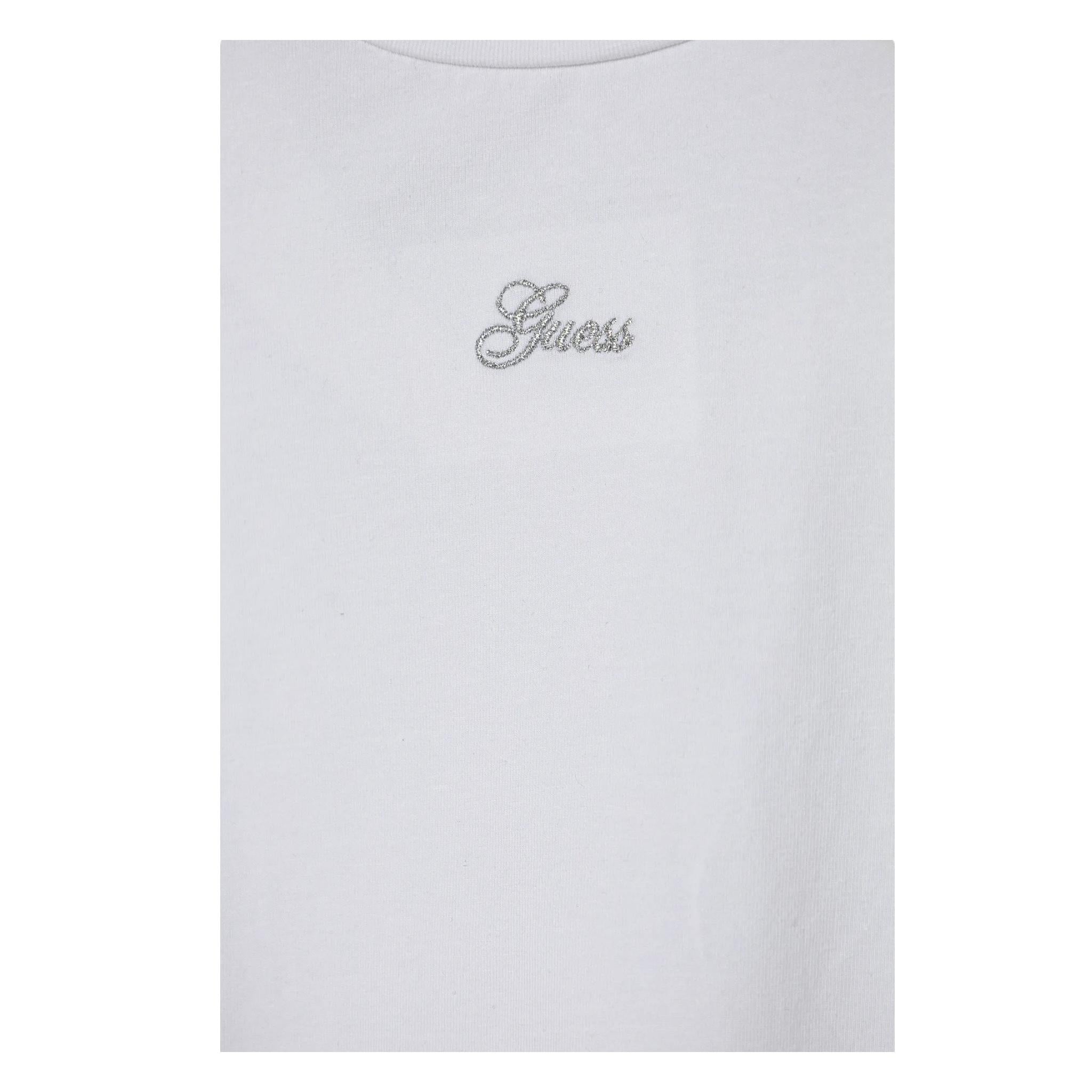 Guess T-Shirt Tinta Unita con Stampa per Neonata K5RI14K6YW4N BIANCO GUESS 