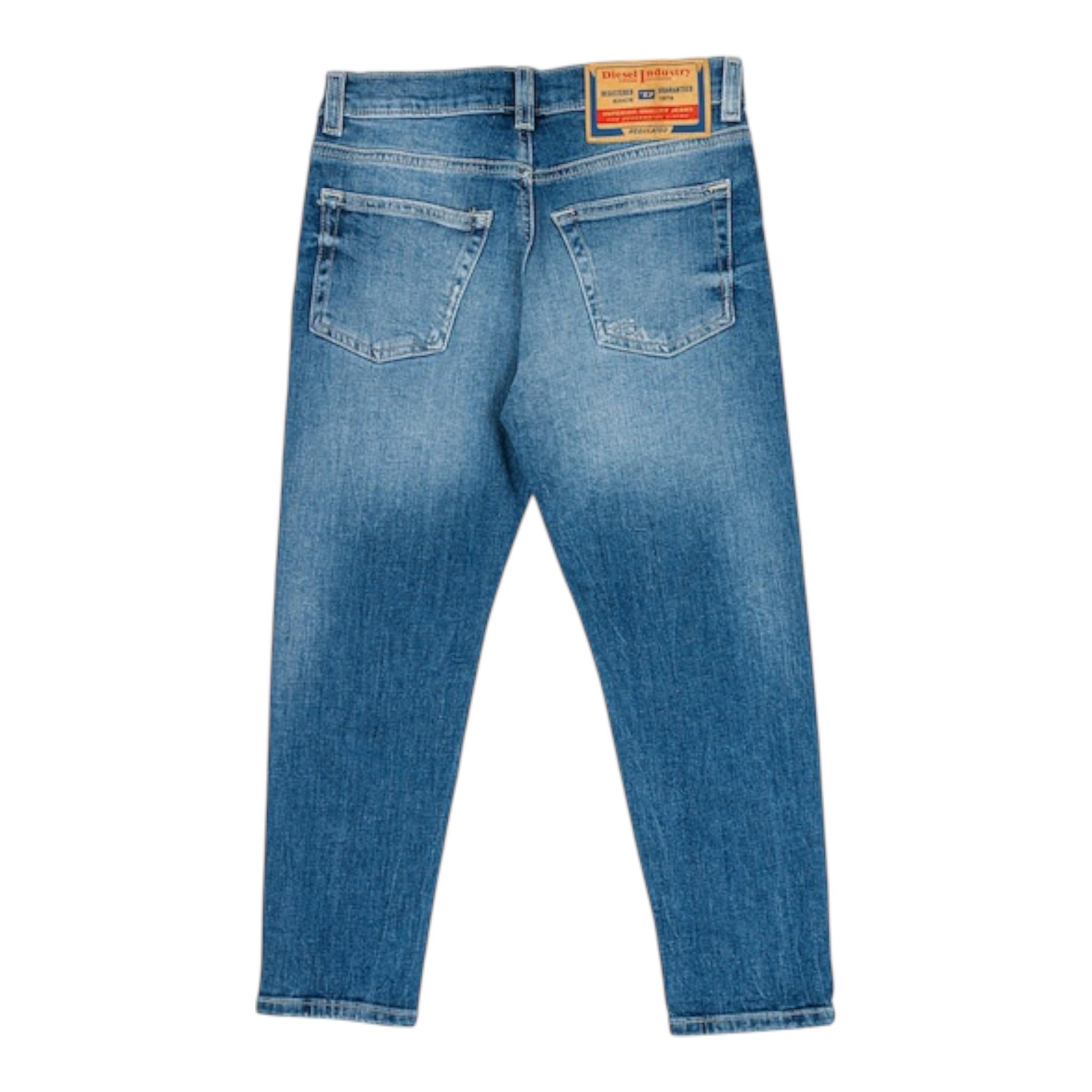 Diesel Jeans tinta unita con Girovita Regolabile Azzurro per Bambino J00981 AZZURRO DIESEL 