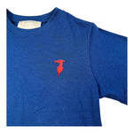 Trussardi T-Shirt Girocollo Tinta Unita con Logo per Bambino TBP26002TS BLU TRUSSARDI 