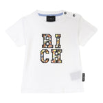 John Richmond T-Shirt Girocollo Tinta Unita con Stampa per Neonato RIP25051TS BIANCO JOHN RICHMOND 