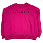 John Richmond Felpa Chiusa Girocollo Tinta Unita con Stampa per Bambina RGP26010FE FUXIA JOHN RICHMOND 