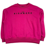 John Richmond Felpa Chiusa Girocollo Tinta Unita con Stampa per Bambina RGP26010FE FUXIA JOHN RICHMOND 