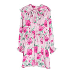 MISS BLUMARINE abito tinta unita con fantasia fiori Rosa per Bambina IF3164 ROSA MISS BLUMARINE 