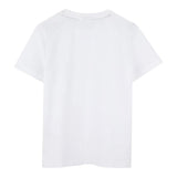 Boss T-Shirt Girocollo Tinta Unita con Stampe per Bambino J52035 BIANCO BOSS 